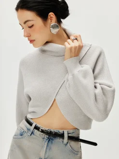 COMMENSE Turtleneck Batwing Sleeve Sweater* Sweater Tops|Sweaters & Cardigans