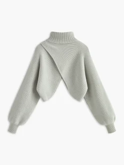 COMMENSE Turtleneck Batwing Sleeve Sweater* Sweater Tops|Sweaters & Cardigans