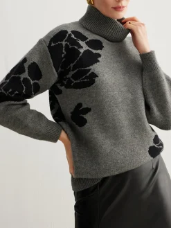 COMMENSE Turtleneck Color Block Shift Sweater* Sweater Tops|Sweaters & Cardigans