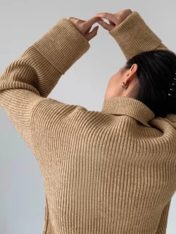 COMMENSE Turtleneck Ribbed Warm Sweater* Sweater Tops|Sweaters & Cardigans