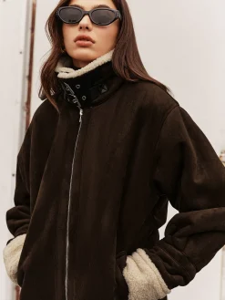 COMMENSE Turtleneck Zipper Fleece Jacket* Outerwear|Jackets