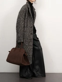 COMMENSE Tweed Boucle Wool Coat* Outerwear|Coats