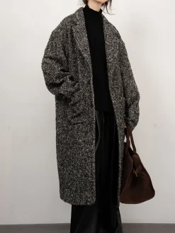 COMMENSE Tweed Boucle Wool Coat* Outerwear|Coats