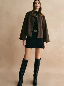 COMMENSE Tweed Button Down Jacket* Outerwear|Jackets