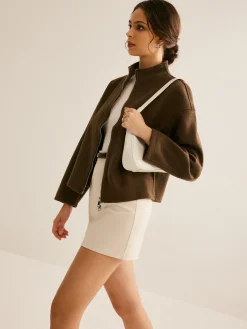 COMMENSE Tweed Double Zip Coat* Outerwear|Coats
