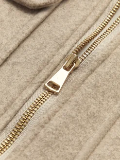COMMENSE Tweed Lapel Zipper Jacket* Outerwear|Jackets