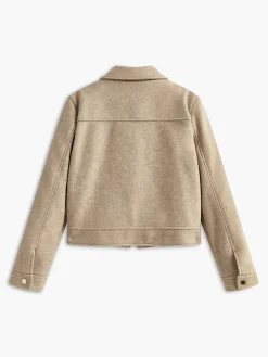 COMMENSE Tweed Lapel Zipper Jacket* Outerwear|Jackets