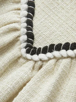 COMMENSE Tweed Pleated Strappy Dress* White Dresses|Casual Dresses