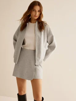 COMMENSE Tweed Pockets Zipper Warm Jacket* Outerwear|Jackets