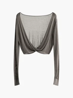 COMMENSE Twist Cover Up Crop Knit Top* Sweater Tops|Sweaters & Cardigans