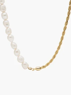 COMMENSE Twist Pearl Beaded Panel Necklace* Necklaces|Accessories