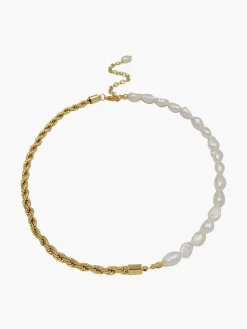 COMMENSE Twist Pearl Beaded Panel Necklace* Necklaces|Accessories