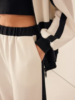 COMMENSE Two Tone Elastic Waist Sweatpants* Pants|Matching Sets