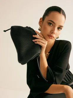 COMMENSE Two Way Pinstripe Cloud Bag* Bags|Accessories