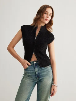 COMMENSE Two Way Zip Minky Cardigan* Cardigans|Sweaters & Cardigans