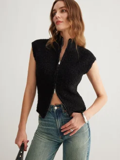 COMMENSE Two Way Zip Minky Cardigan* Cardigans|Sweaters & Cardigans