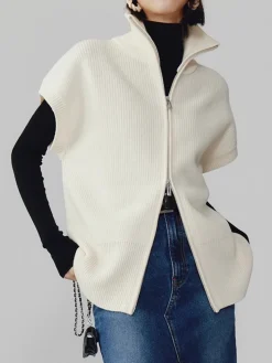 COMMENSE Two Way Zip Shrug Cardigan* Cardigans|Sweaters & Cardigans