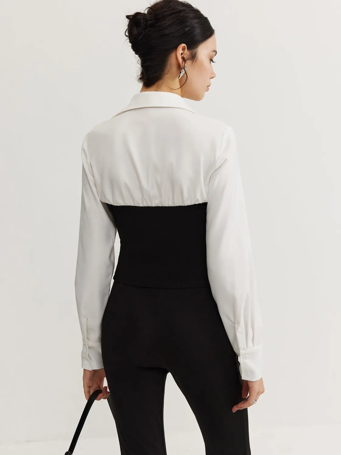 COMMENSE Two-Way Zip Color Block Polo Shirt* Blouses & Shirts|Tops