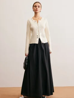 COMMENSE Two-Way Zip Sequins Cardigan* Cardigans|Sweaters & Cardigans