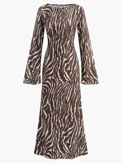 COMMENSE Tye Dye Printed Bell Sleeve Dress* Casual Dresses|Cocktail & Party Dresses