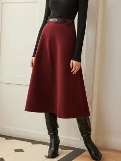 COMMENSE Umbrella Shape Belted Skirt* Skirts|Bottoms