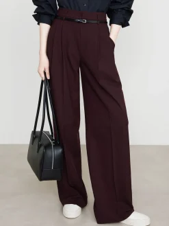 COMMENSE Utility High-Waist Pleated Pants Without Belt* Pants|Bottoms