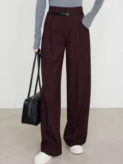 COMMENSE Utility High-Waist Pleated Pants Without Belt* Pants|Bottoms