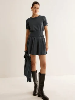 COMMENSE Utility Knit Three-Piece Skirt Set* Sweater Tops|Skirts