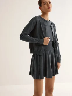 COMMENSE Utility Knit Three-Piece Skirt Set* Sweater Tops|Skirts