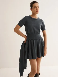 COMMENSE Utility Knit Three-Piece Skirt Set* Sweater Tops|Skirts