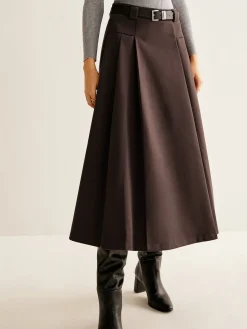 COMMENSE Utility Pleated Belted Skirt* Skirts|Bottoms