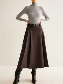 COMMENSE Utility Pleated Belted Skirt* Skirts|Bottoms