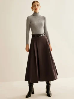 COMMENSE Utility Pleated Belted Skirt* Skirts|Bottoms