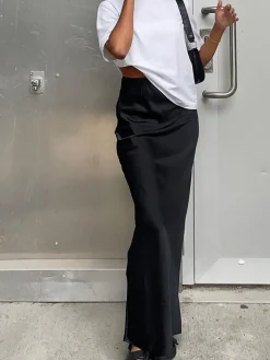 COMMENSE Utility Satin Maxi Skirt* Skirts|Bottoms