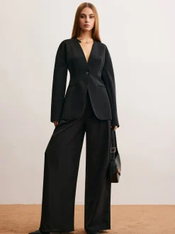 COMMENSE Utility Split Button Cinched Blazer* Outerwear|Blazers