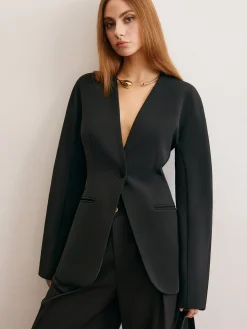 COMMENSE Utility Split Button Cinched Blazer* Outerwear|Blazers