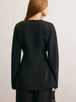 COMMENSE Utility Split Button Cinched Blazer* Outerwear|Blazers