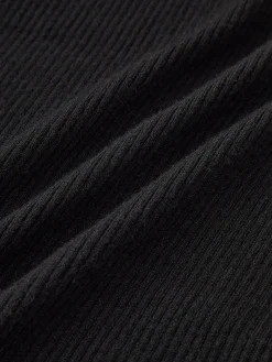 COMMENSE V Neck Halter Split Knit Dress* White Dresses|Sweater Dresses