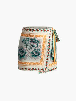 COMMENSE Vacation Print Asymmetrical Mini Skirt* Skirts|Bottoms