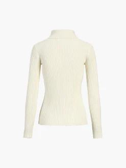 COMMENSE Vanilla Polo Long Sleeve Knit Top* Sweater Tops|Sweaters & Cardigans