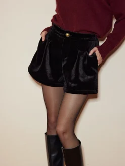 COMMENSE Velvet Cozy Shorts* Shorts|Bottoms
