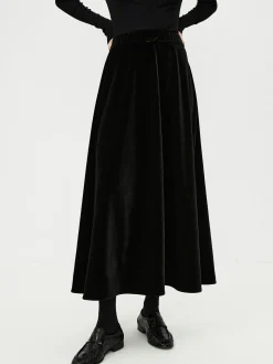 COMMENSE Velvet Flowy Skirt* Skirts|Bottoms