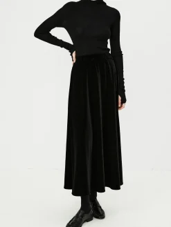 COMMENSE Velvet Flowy Skirt* Skirts|Bottoms
