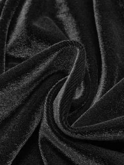 COMMENSE Velvet Split Button Top* T-shirts|Tops