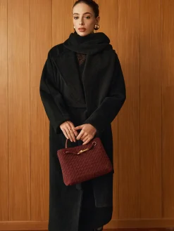 COMMENSE Versatile Belted Warm Coat With Scarf* Outerwear|Coats