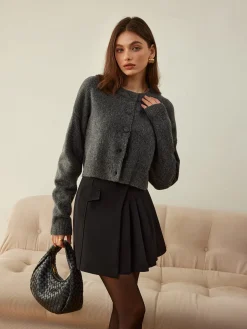 COMMENSE Versatile Button Short Cardigan* Cardigans|Sweaters & Cardigans