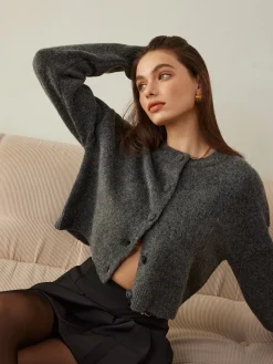COMMENSE Versatile Button Short Cardigan* Cardigans|Sweaters & Cardigans
