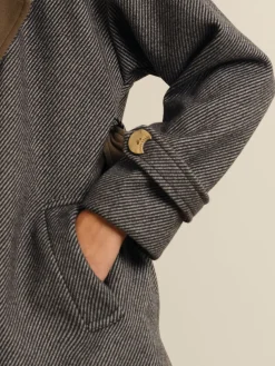 COMMENSE Versatile Contrast Collar Belted Wool Coat* Outerwear|Coats