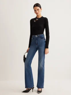 COMMENSE Versatile Metal Decor Knit Top* Sweater Tops|Sweaters & Cardigans