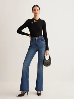 COMMENSE Versatile Metal Decor Knit Top* Sweater Tops|Sweaters & Cardigans